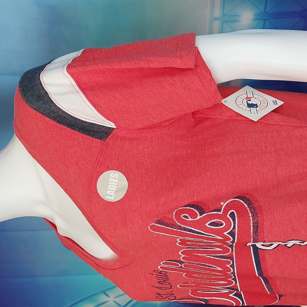 MLB St. Louis Cardinals Vneck Tee Baseball Tshirt NWT XL Extra Large - Picture 4 of 7
